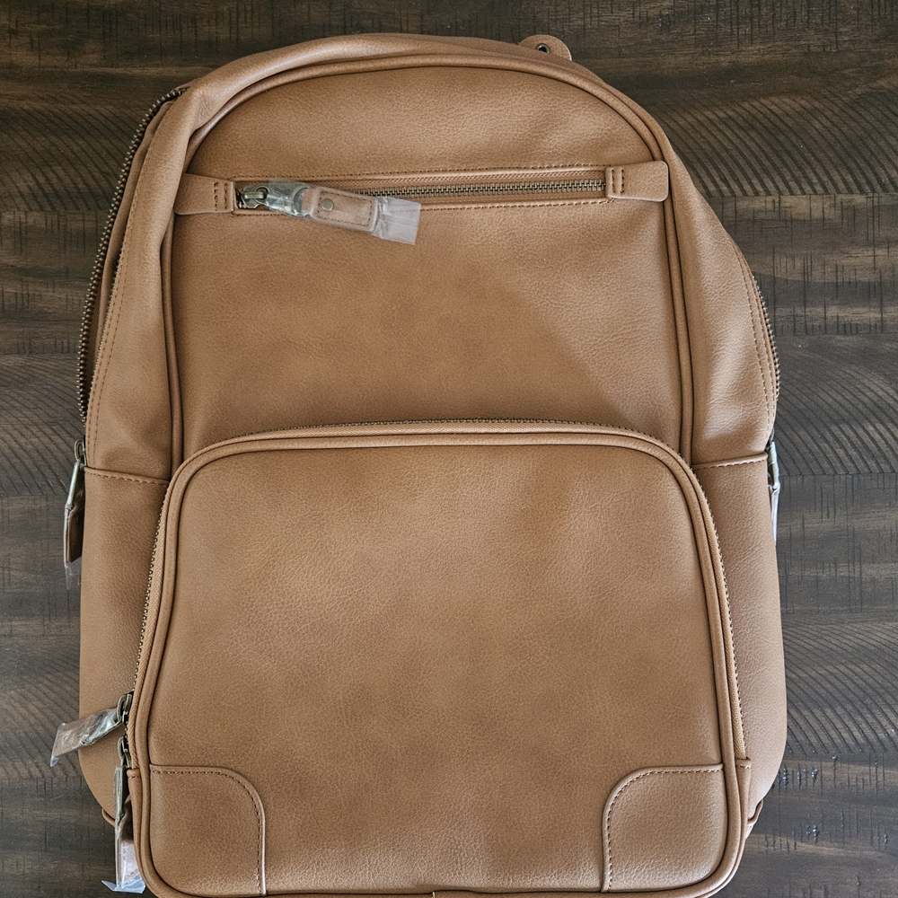 Tan Leather Backpack - Picture 8 of 9